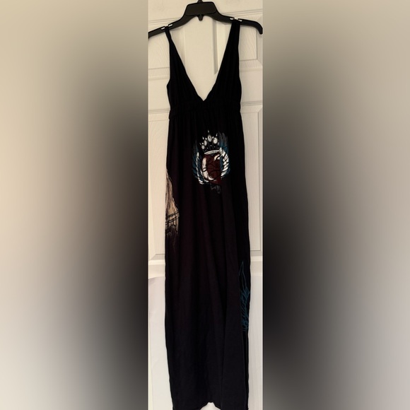 Key Closet Horse & Key W/Wings Black Maxi Dress Size Small - Picture 8 of 12